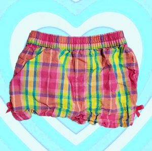 Pink plaid shorts